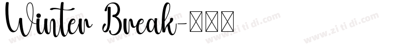 Winter Break字体转换